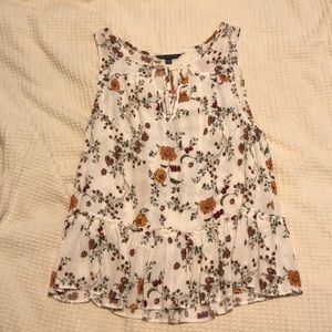 Floral tie tank top
